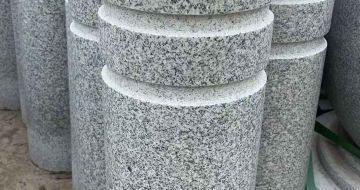 长沙 芝麻白花岗岩挡车柱、隔离柱多少钱