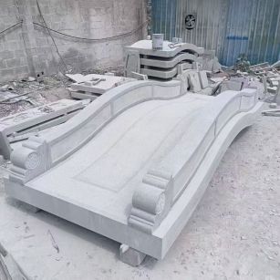 长沙 芝麻灰花岗岩园林景观 小石桥