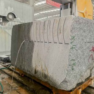 长沙 602，大花芙蓉白，绳锯加工弧形路沿石