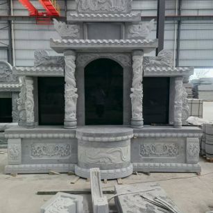 长沙 芝麻灰高档墓碑，土墓，可定制