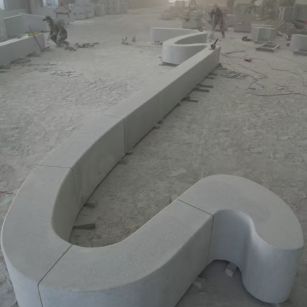 长沙 花岗岩整石坐凳拼装