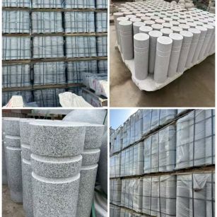 长沙 芝麻白花岗岩挡车柱、隔离柱多少钱