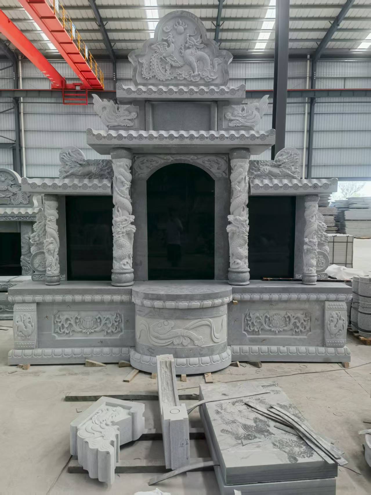 长沙 芝麻灰高档墓碑，土墓，可定制