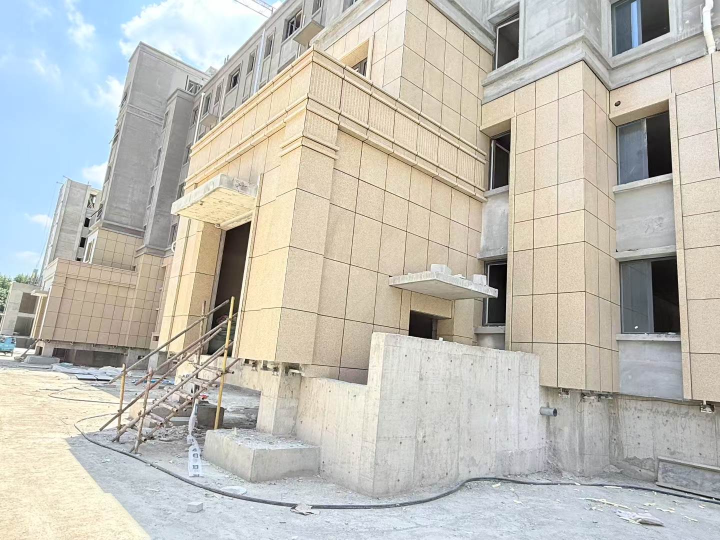 长沙 黄金麻干挂，工地实拍