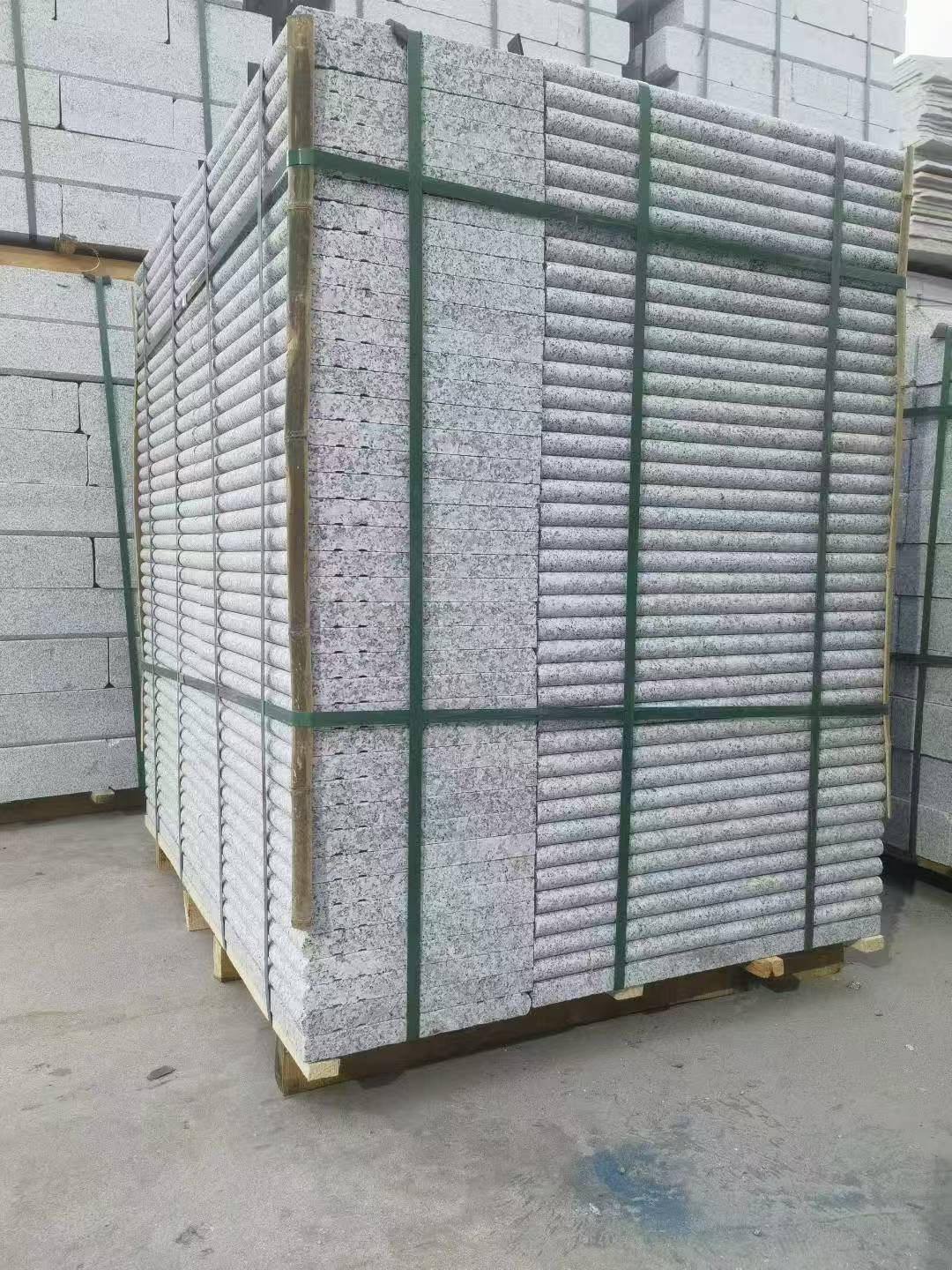 长沙 芙蓉白3公分厚磨圆边、拉槽，楼梯踏步