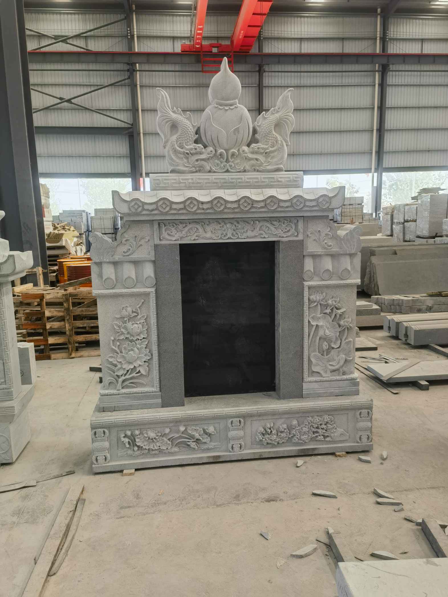 长沙 芝麻灰高档墓碑、土墓，一套也支持定做