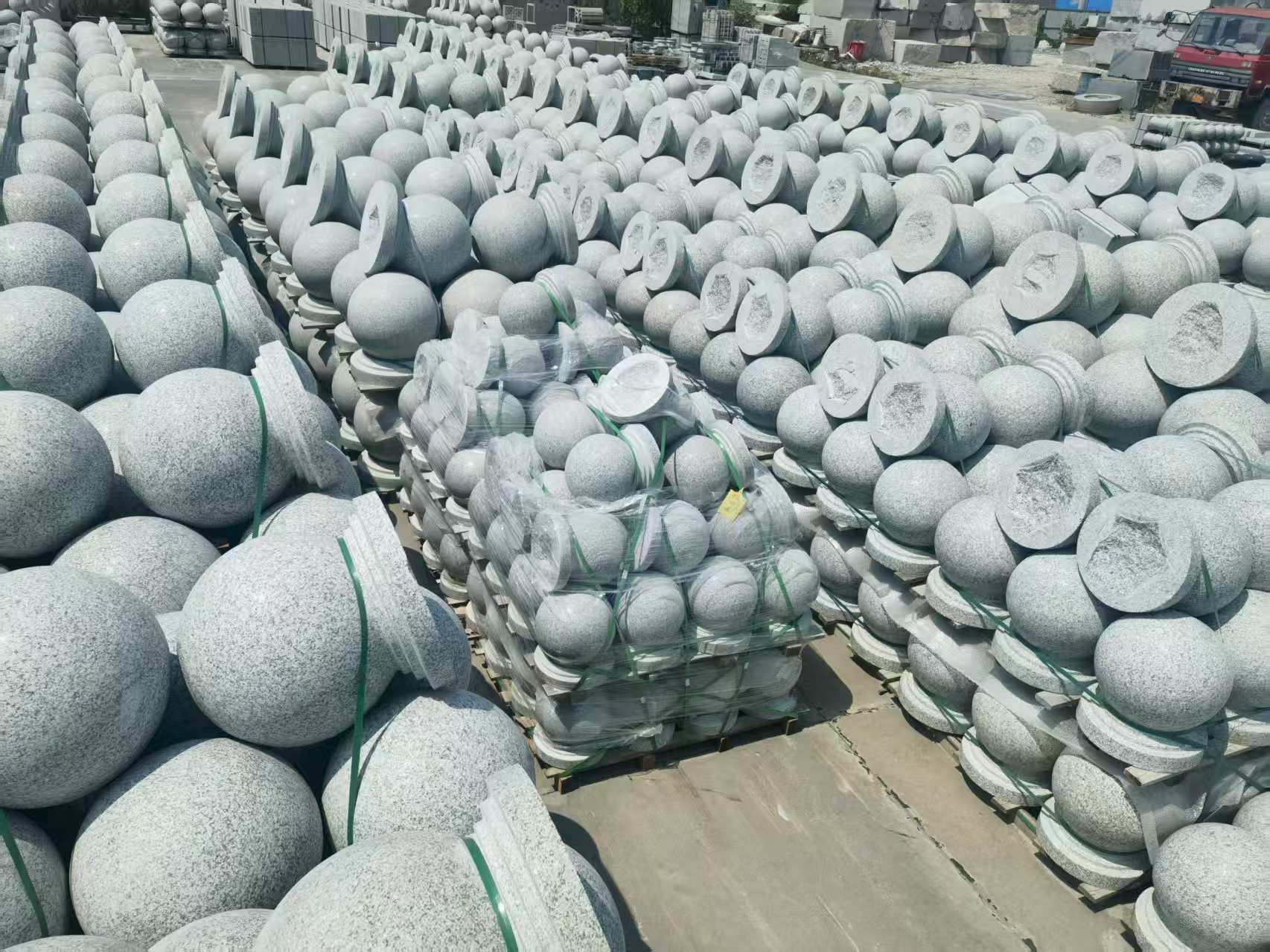 长沙 花岗岩实心圆球，石球，挡车球，挡车石，车止石，路障石。