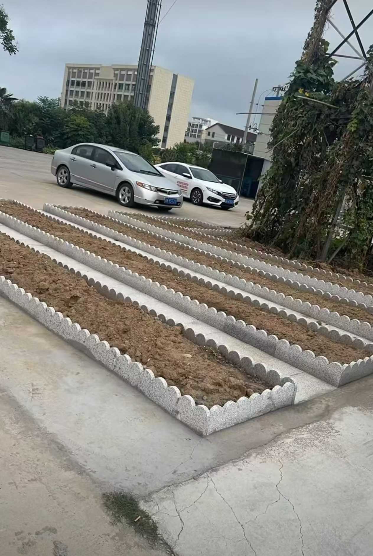 长沙 花边石、花围石、花园石安装效果