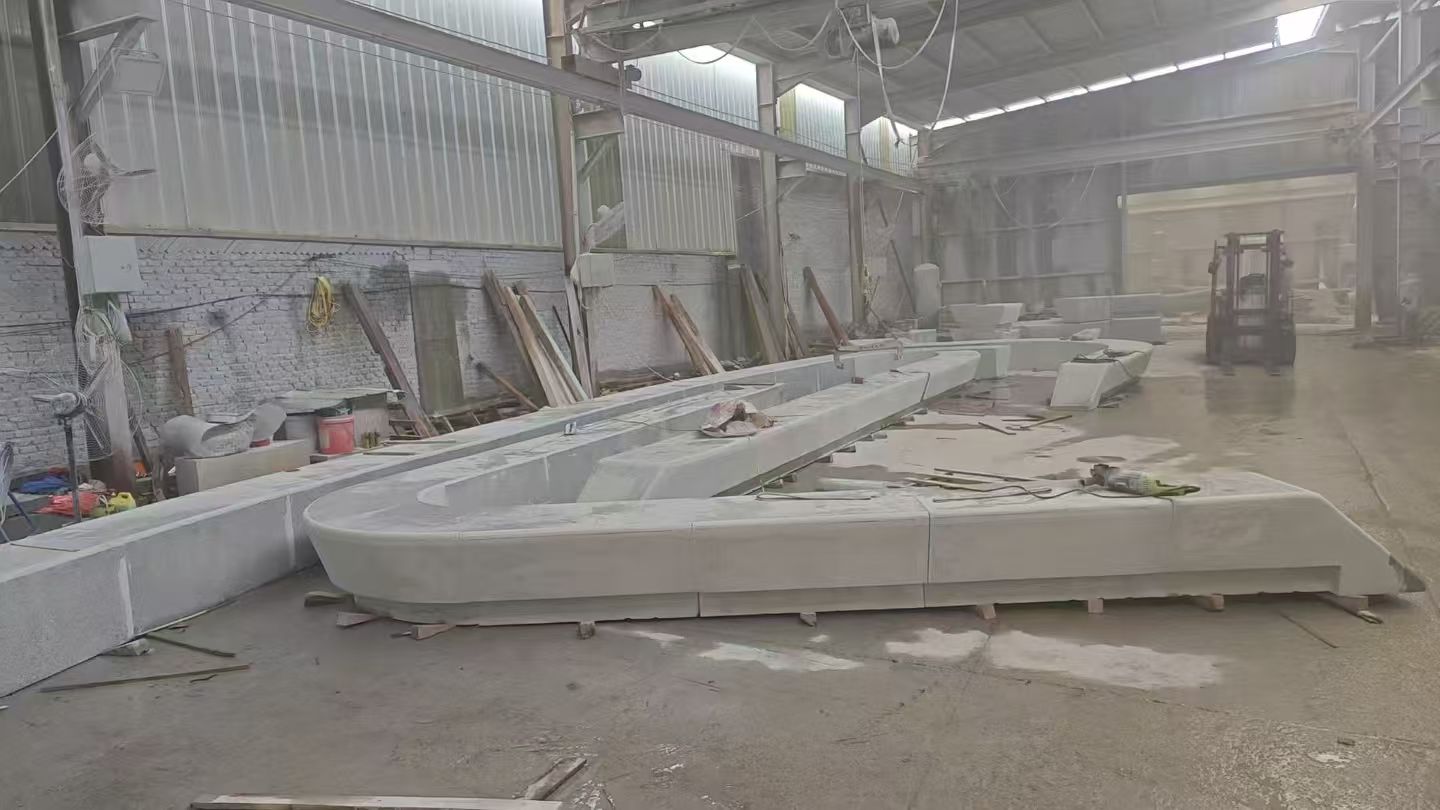 长沙 花岗岩整石坐凳拼装