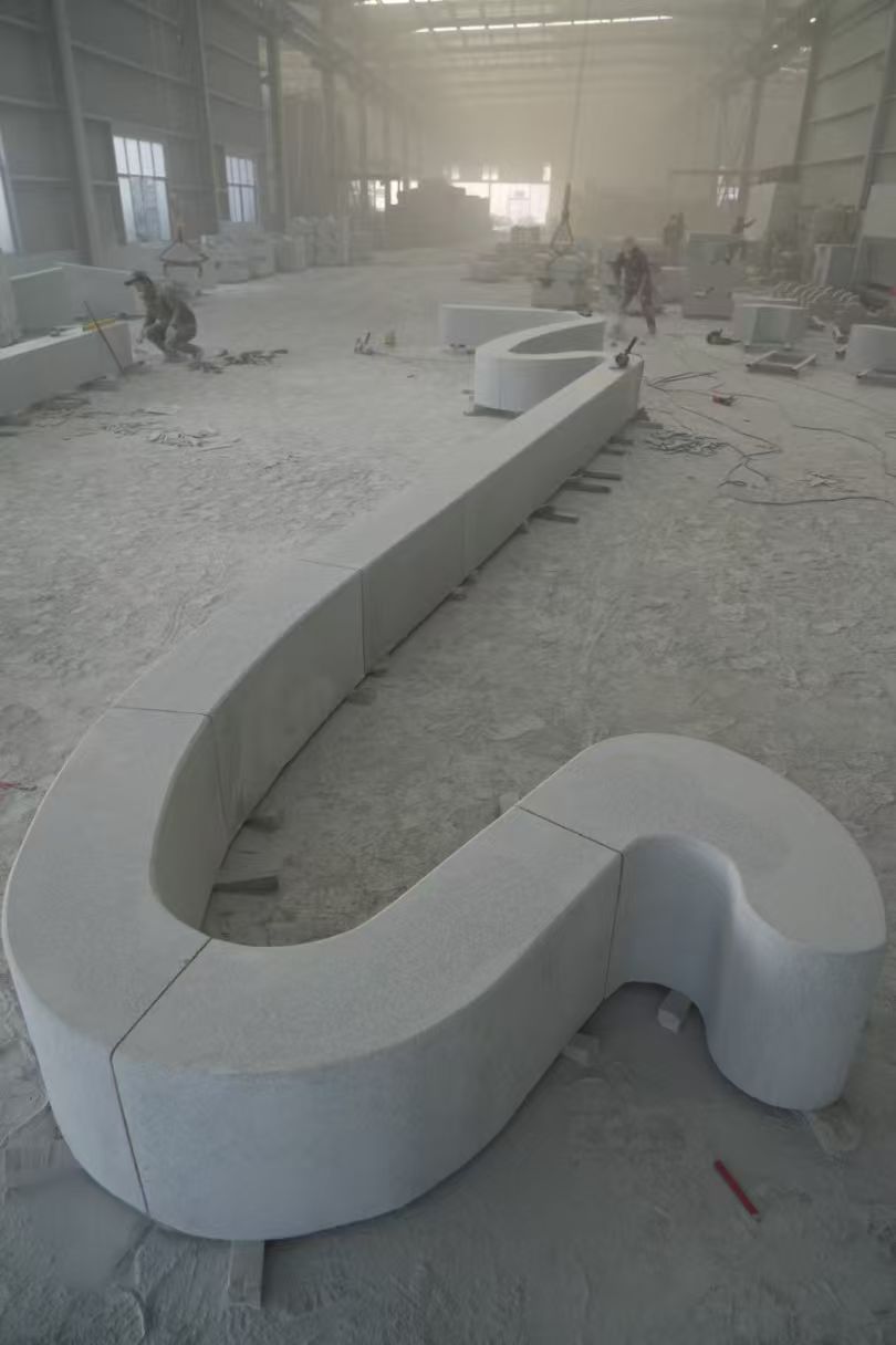 长沙 花岗岩整石坐凳拼装